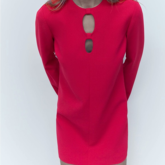NWT Zara Fuchsia cutout dress - Picture 3 of 9